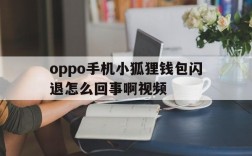 包含oppo手机小狐狸钱包闪退怎么回事啊视频的词条